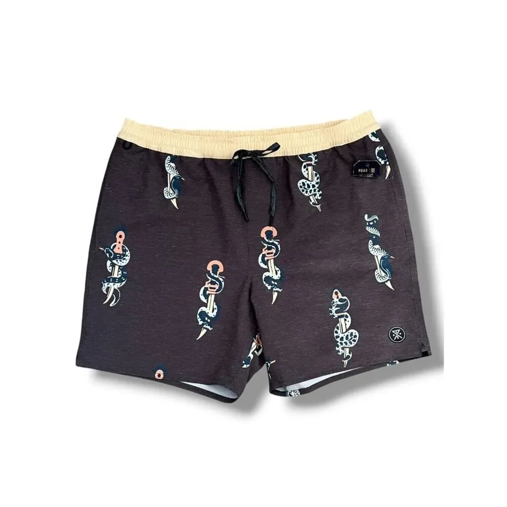 NWT! Roark Shorey Snake and Dagger Boardshorts Board Shorts Size Large